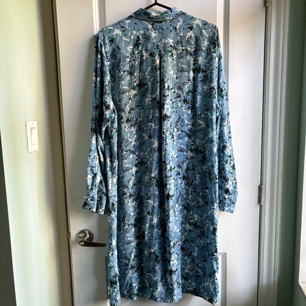Simons Blue Floral Long Sleeve Dress - Picture 5 of 6